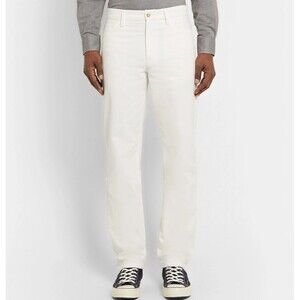 De Bonne Facture Slim-Fit Denim Jeans White Made in France 100% Cotton SZ 54